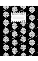 Mouse Composition Notebook: Modern Cartoon Animal College Ruled Book for School and Work, Journaling and Writing Notes for Girls, Boys and Teens, for Students and Teachers
