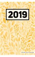 2019 Undated Weekly Monthly Planner Notebook
