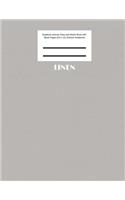 Linen Notebook Journal, Diary and Sketch Book with Blank Pages (8.5 x 11) (Texture Notebook)
