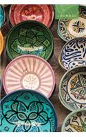 Journal: Lined Notebook Colorful Ceramic Bowls, Essaouira