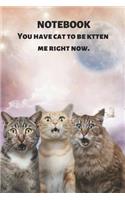 Notebook You Have Cat to Be Kitten Me Right Now: Funny & Cute Tabby Pun: Journal for Diary Keeping, Fitness Tracking, Classwork, Compositions, Homework, Planning, Listing, School Notes, Lists & Mor