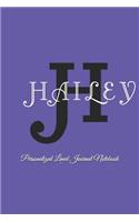 Hailey Personalized Lined Journal Notebook