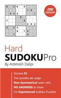 Hard Sudoku Pro: Book for Experienced Puzzlers (200 puzzles) Vol. 35