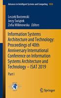 Information Systems Architecture and Technology: Proceedings of 40th Anniversary International Conference on Information Systems Architecture and Technology - Isat 2019