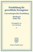 Preisbildung Fur Gewerbliche Erzeugnisse