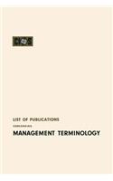 List of Publications Concerning Management Terminology