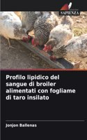 Profilo lipidico del sangue di broiler alimentati con fogliame di taro insilato