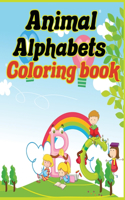 Animal alphabets coloring book: coloring animal alphabets book for kids