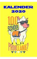 Kalender 2020 - No Probllama: 155 Seiten - 6 x 9 Zoll (15,24 x 22,86 cm) - ähnl. DIN A5 - Schülerkalender 2020 mit nützlichem Bonus - Jahres-, Monats- & Wochenplaner 2020 + Menüp