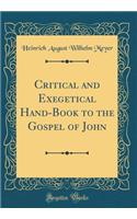 Critical and Exegetical Hand-Book to the Gospel of John (Classic Reprint)