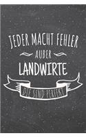 Jeder macht Fehler außer Landwirte die sind perfekt: Landwirt Punktraster Notizbuch, Notizheft oder Schreibheft - 110 Seiten - Büro Equipment & Zubehör - Lustiges Geschenk zu Weihnachten oder Geburtsta