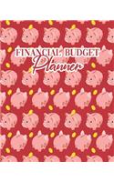 Financial Budget Planner: Weekly Organizer Monthly Expense Tracker Finance Ledger Notebook Daily Debt Management Piggy Bank Pattern Cover