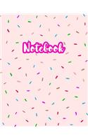 Notebook: Cute Blank Lined Journal Large 8.5 x 11 Matte Cover Design with Ruled White Paper Interior (Perfect for School Notes, Girls and Boys Diary, Kids Wri