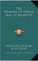 Memoirs of Prince Max of Baden V1