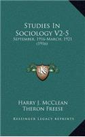 Studies In Sociology V2-5