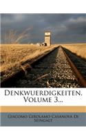 Denkwuerdigkeiten, Volume 3...