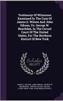 Testimony of Witnesses Examined in the Case of James G. Wilson and John Gibson, vs. George W. Beardslee, in the Circuit Court of the United States, for the Northern District of New York