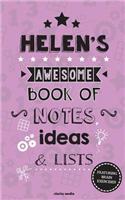 Helen's Awesome Book of Notes, Lists & Ideas: Featuring brain exercises!(English)