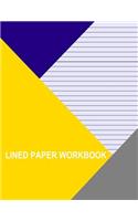 Lined Paper Workbook: Left Handed - Light Blue With Narrow Black Lines