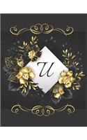 U Alphabet Notebook Journal Gift: Attractive Initial Monogram Letter U College Ruled Notebook & Diary For Writing Journal Note Taking Idea For Girl Boy Men And Women