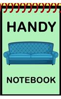 Handy Notebook: Kids Dandy little small pocket notebook for drawing and detective clues (Blue sofa)