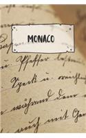 Monaco: Liniertes Reisetagebuch Notizbuch oder Reise Notizheft liniert - Reisen Journal für Männer und Frauen mit Linien