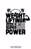Weightlift Notebooks: 100 Pages - Blank Interior With Page Numbers - Weightlifter Journal