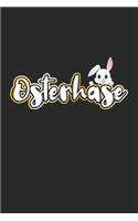 Osterhase: Notizbuch, Notizheft, Notizblock - Lustige Geschenk-Idee zu Ostern- Karo - A5 - 120 Seiten