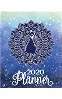 2020 Planner: and Calendar - Winter Tale of A Peacock - Business, Professional and Personal Diary - Keep All Appointments In One Place - Plenty Of Space For Each 