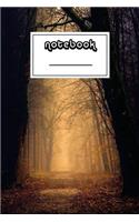 Notebook: Forest in Autumn Notebook - Beautiful 100-Page College-Ruled Work Book to Write in - Stylish 6 X 9 Lined Journal (Cool Notebooks)