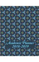 Academic Planner 2018-2019: Light Blue and Green Pattern Cover for your Academic Planner includes Yearly, Monthly, and Weekly Calendars. A perfect gift for a Teacher, Girl, Boy