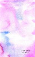 Dot Grid Journal: Watercolors Pink, Turquoise and Blue Personal Notebook 5 X 8 with 110 Numbered Pages.