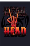 Metal Head: College Ruled Line Paper Blank Journal to Write in - Lined Writing Notebook for Middle School and College Students
