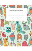 Colorful Cute Monsters Composition Notebook