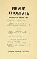 Revue Thomiste - 3/1990: (Revue Thomiste)