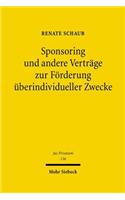 Sponsoring und andere Verträge zur Förderung überindividueller Zwecke
