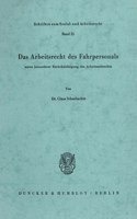 Das Arbeitsrecht Des Fahrpersonals