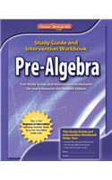 Pre-Algebra, Study Guide & Intervention Workbook: (Merrill Pre-Algebra)