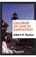 Chloride of Lime in Sanitation
