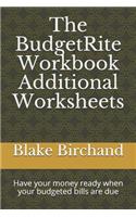 Budgetrite Workbook -- Additional Worksheets