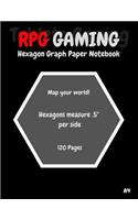 A4 Hexagon Graph Paper Notebook: 8.5inx11in 120 Pages 0.5/Side