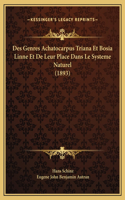 Des Genres Achatocarpus Triana Et Bosia Linne Et De Leur Place Dans Le Systeme Naturel (1893)