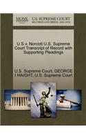 U S V. Norcott U.S. Supreme Court Transcript of Record with Supporting Pleadings