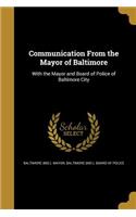 Communication From the Mayor of Baltimore