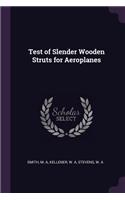 Test of Slender Wooden Struts for Aeroplanes