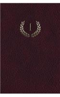 Monogram "i" Grid Notebook: Monogram Maroon 150 Grid(9 Monogram Maroon 150 Grid)