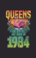 Queens Are Born In 1984: Dotted Bullet Journal (6 X 9 -120 Pages) for Birthday Gift Idea for Women