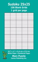 Sudoku 25x25 - 106 Blank Grids