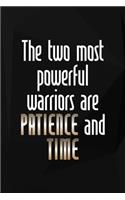 The Two Most Powerfull Warriors Are Patience And Time