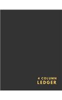 4 Column Ledger: Bookkeeping and Accounting Ledger Notebook, General Columnar Ruled Ledger Book, Record Account Financial - Keeping Blank Books Journal for Small Bus(6 Accounting Ledger Notebooks)